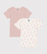 Set di 2 T-shirt a maniche corte in cotone a fiori bambino