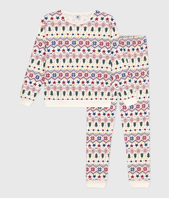 Pigiama donna in cotone con stampa natalizia MILK/ MULTICO