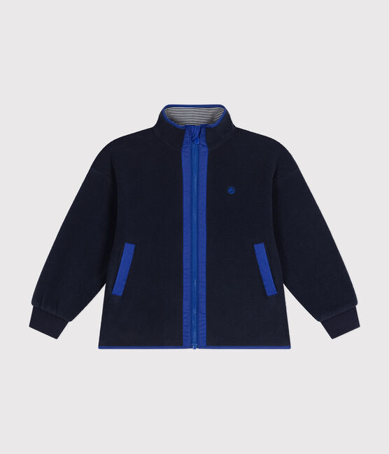 Giacca da giorno in pile con cerniera bambino blu SMOKING