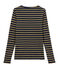 tee-shirtdonna maniche lunghe blu SMOKING/giallo BRINDILLE SATIN
