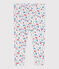Leggings in cotone con stampa a fiori neonato bianco MARSHMALLOW/bianco MULTICO