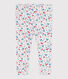Leggings in cotone con stampa a fiori neonato