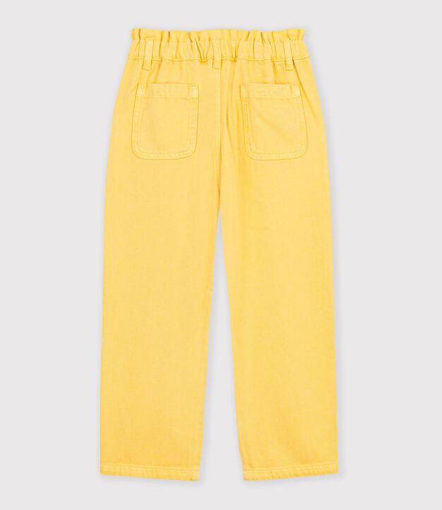 Pantaloni in cotone bambino giallo
