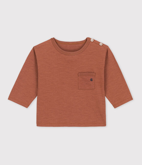 T-shirt maniche lunghe bebè in cotone marrone CINA