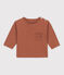 T-shirt maniche lunghe bebè in cotone marrone CINA