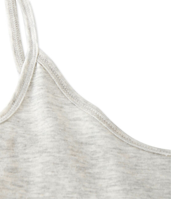 Chemise à bretelles femme en coton léger grigio BELUGA CHINE