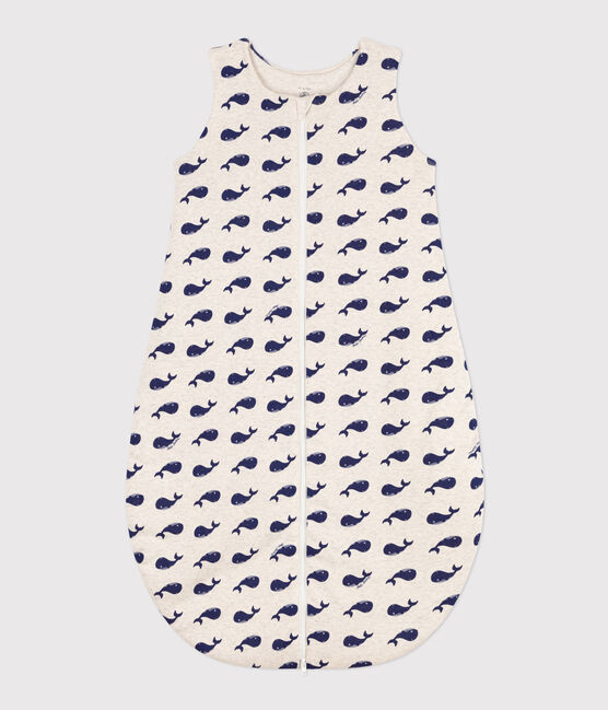 Sacco nanna neonato in cotone con balena TOG 2 beige MONTELIMAR/blu MEDIEVAL