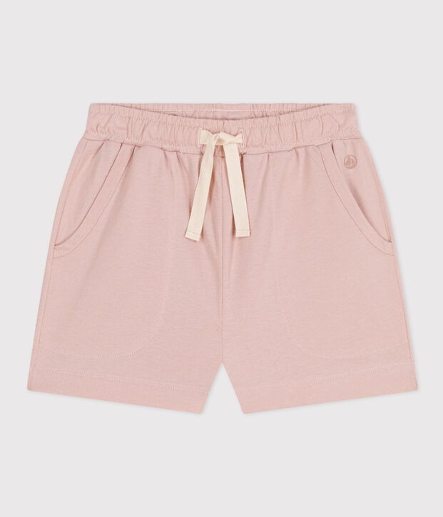 Shorts in cotone bambina rosa