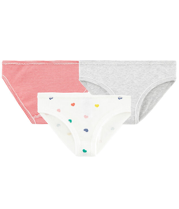 Trio slip bambina multicolore
