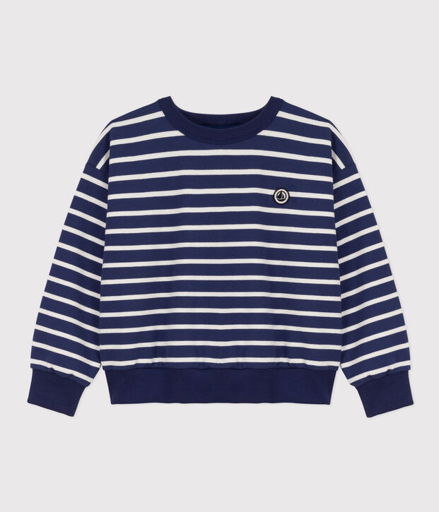 Felpa unisex blu/bianco