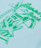 T-shirt a maniche corte in cotone con stampa bambino blu AQUATIC