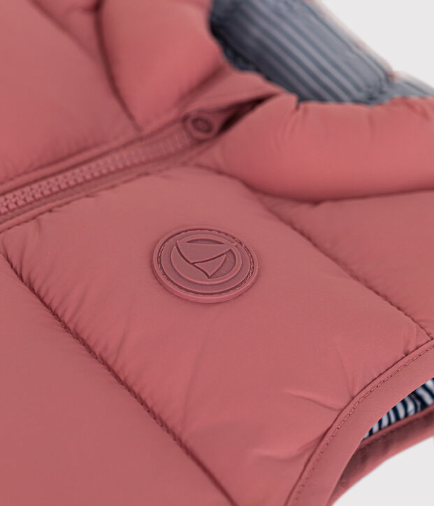Piumino senza maniche trapuntato beb&egrave; rosa