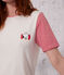 Pigiama corto Petit Bateau X Snoopy donna in cotone bianco MARSHMALLOW/bianco MULTICO