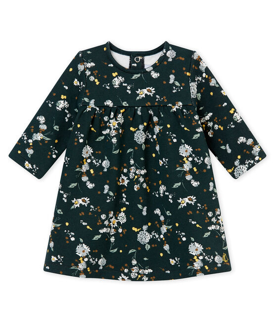 Abito stampato per bebé femmina verde SHERWOOD/bianco MULTICO