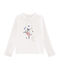 T-shirt a maniche lunghe bambina bianco MARSHMALLOW