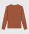 T-shirt L'ICONIQUE girocollo in cotone Donna marrone CINA