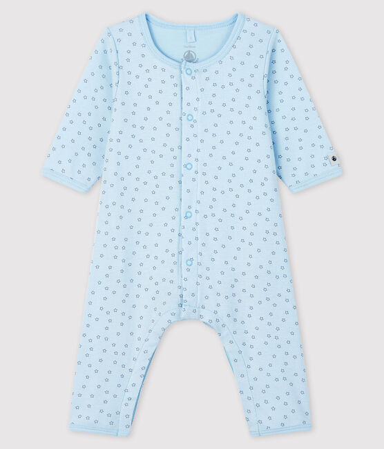 Bodyjama senza piedi da neonato blu a stelle a costine blu FRAICHEUR/grigio CONCRETE
