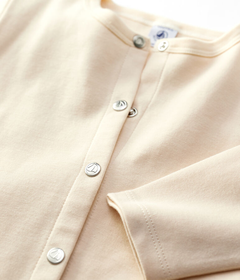 Cardigan in cotone bambina ecru