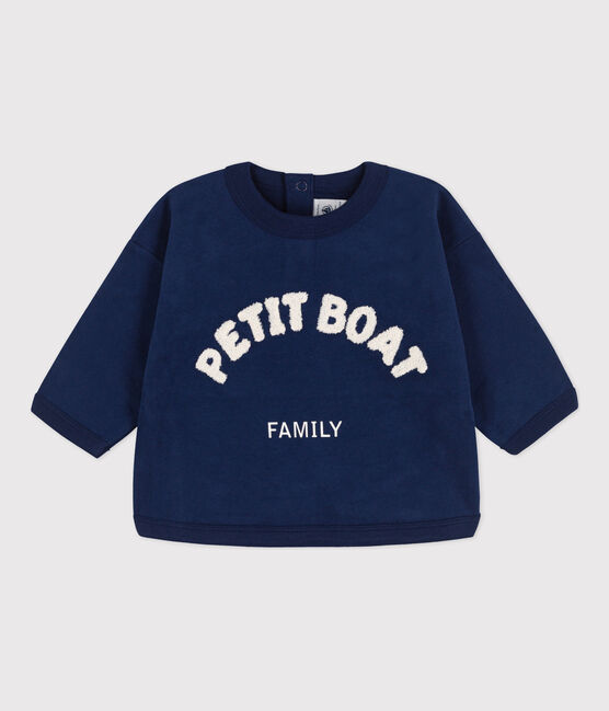 Felpa in cotone per neonati blu MEDIEVAL