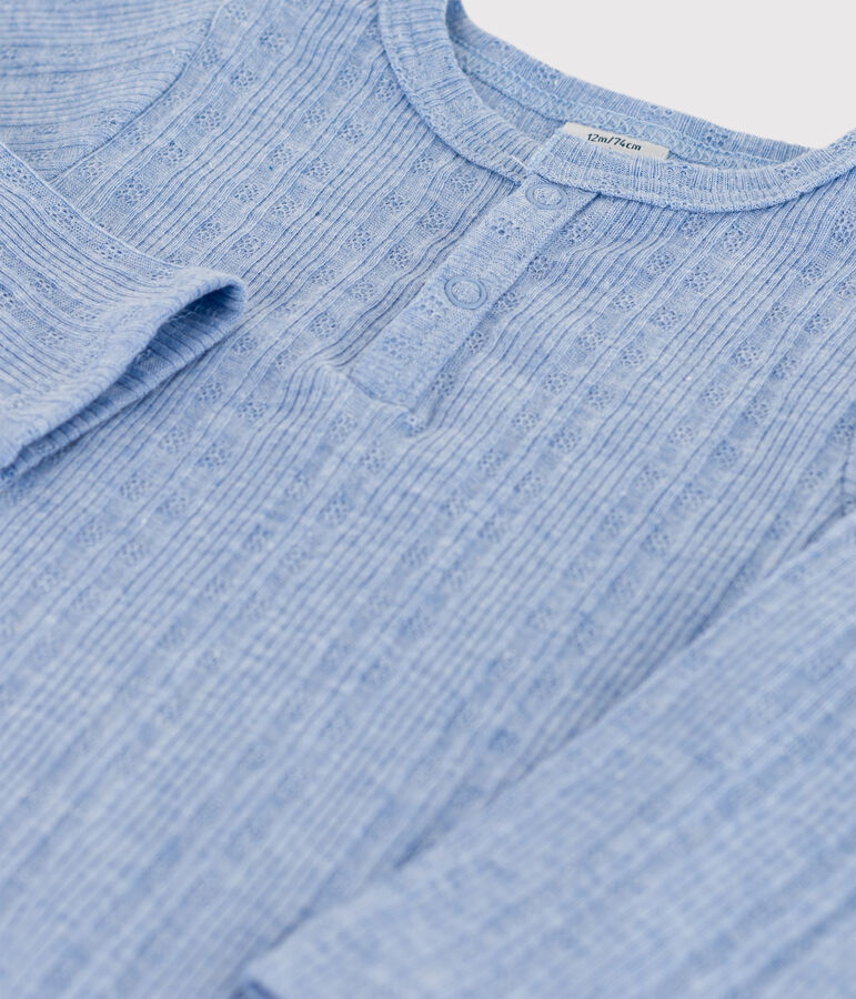 Body a manica lunga beb&egrave; scollo serafino in cotone SKY