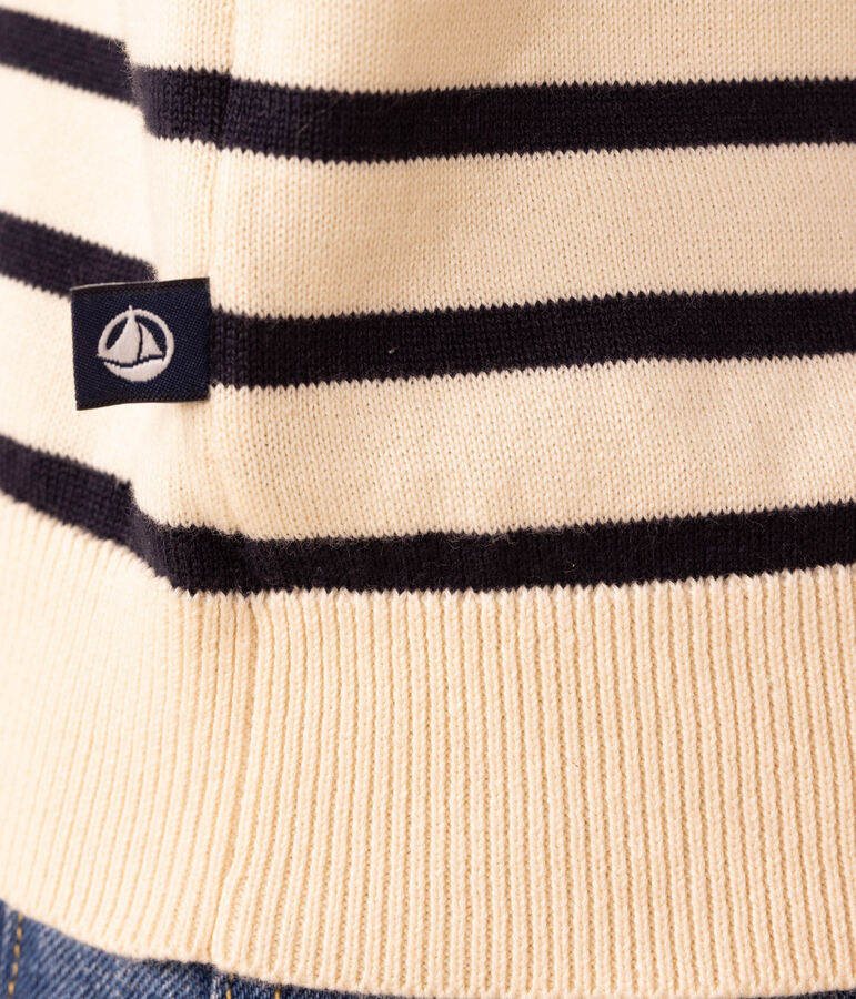 Maglione in cotone marini&egrave;re Donna bianco AVALANCHE/blu SMOKING