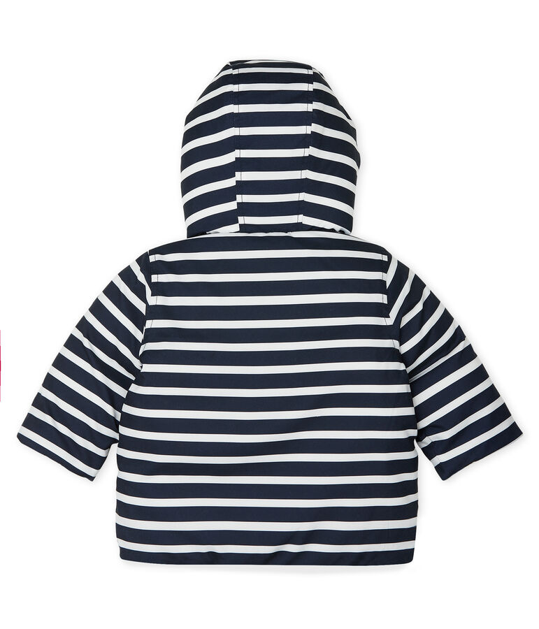 Piumino beb&egrave; maschietto a righe blu/bianco