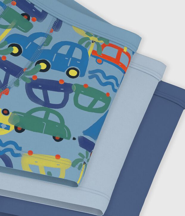 Set di boxer in cotone con stampa in vita bambino multicolore