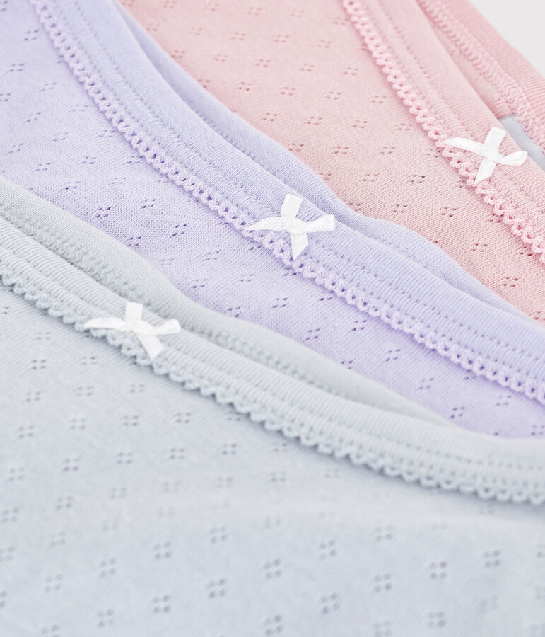 Set di slip a vita alta in cotone traforato bambino multicolore