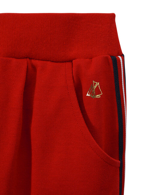 Pantalone bambina in maglia rosso TERKUIT