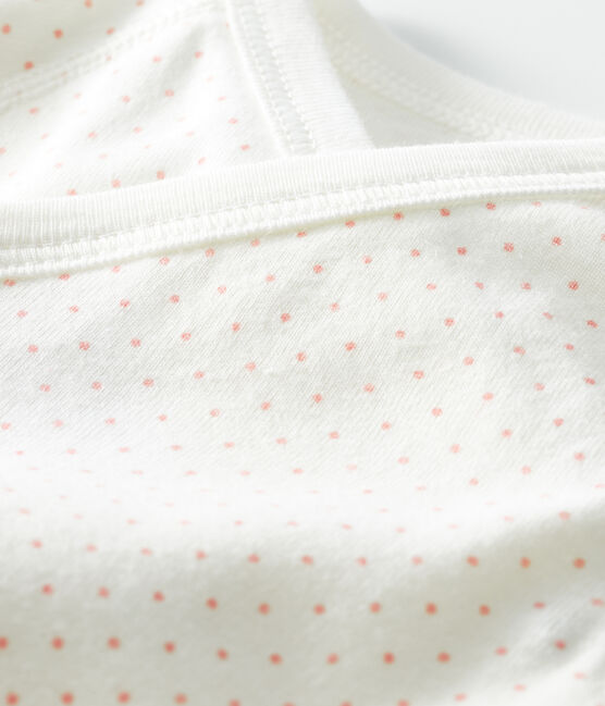 Body nascita a maniche lunghe bebè bianco MARSHMALLOW/rosa CHARME