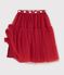 Gonna lunga in tulle tinta unita bambina rosso