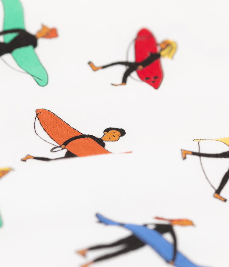 T-shirt in cotone biologico bambina - bambino bianco ECUME