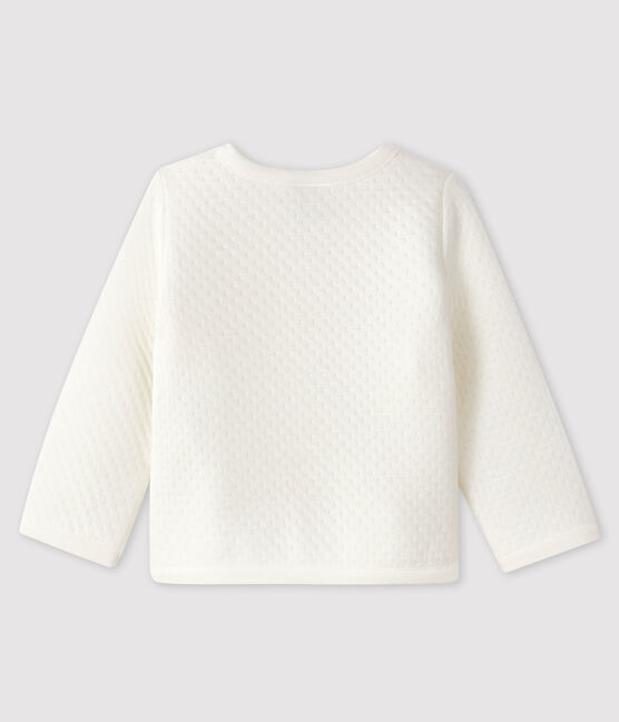 Cardigan bebè femmina in tubique bianco MARSHMALLOW