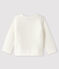 Cardigan bebè femmina in tubique bianco MARSHMALLOW