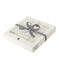 Cofanetto asciugamano quadrato da bagno e babbucce bebè in BE e a costine bianco MARSHMALLOW/grigio SCULPTURE/ MULTICO CN