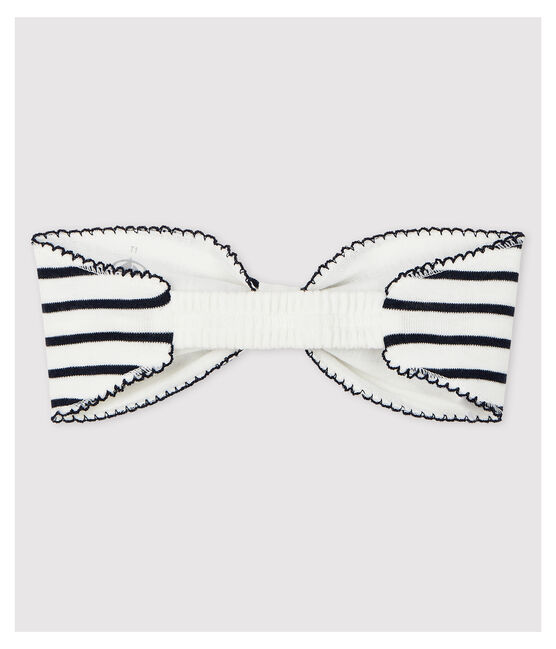 Fascia in cotone bebè. bianco MARSHMALLOW/blu SMOKING