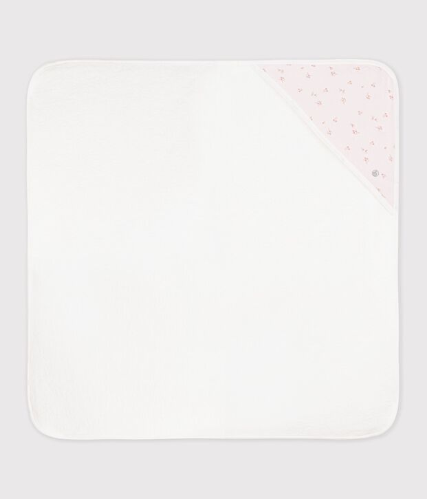Asciugamano quadrato da bagno in cotone neonato rosa/multicolore