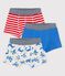 Confezione da 3 boxer bambino animali in cotone variante 1