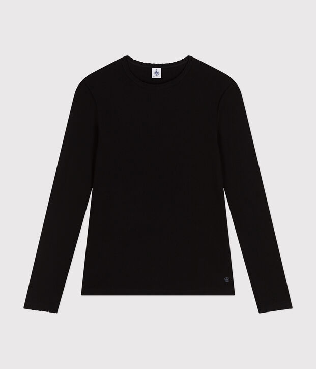 T-shirt L'ICONIQUE cocotte in cotone Donna nero