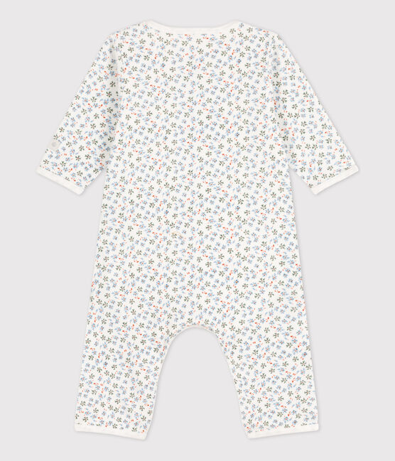 Bodyjama stampato, senza piedi, in cotone, per neonati bianco MARSHMALLOW/bianco MULTICO