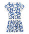 Abito bambina stampato bianco MARSHMALLOW/blu PERSE