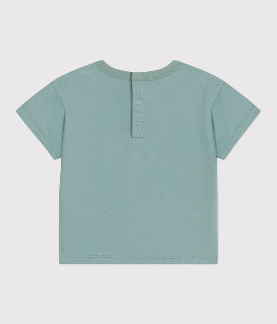 T-shirt a maniche corte in cotone tinta unita neonato verde PAUL