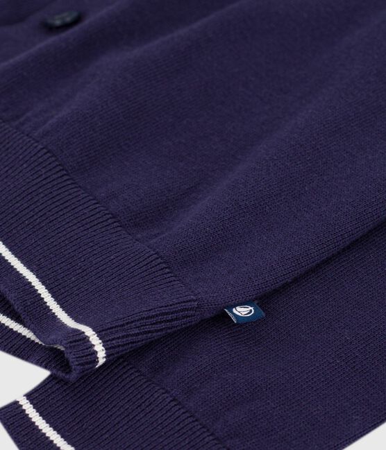 Cardigan in cotone tinta unita bambino blu SOIR