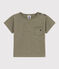 T-shirt a maniche corte bebè in jersey fiammato verde MARECAGE
