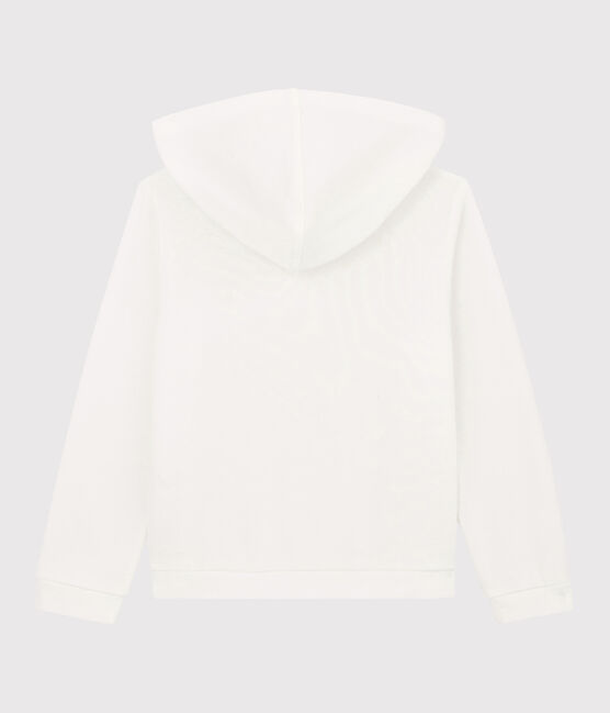 T-shirt con cappuccio bambina bianco MARSHMALLOW