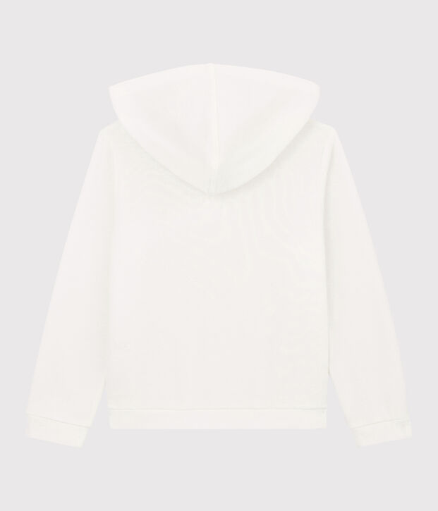 T-shirt con cappuccio bambina bianco