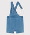 Salopette corta bebè in denim leggero blu DENIM CLAIR