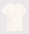 T-shirt a maniche corte in cotone bambina bianco MARSHMALLOW/rosso TERKUIT
