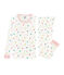 Pigiama bambina a costine modello molto aderente bianco MARSHMALLOW/bianco MULTICO