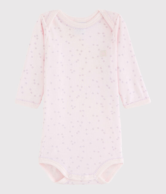 Body manica lunga bebè femmina rosa VIENNE/ SILENE